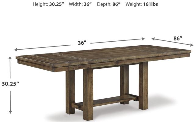 Signature Design by Ashley® Moriville Grayish Brown Dining Table-2