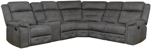 Powell® Keystone 6-Piece Gray Manual L-Shape Reclining Sectional-0