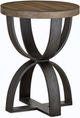 Magnussen Home® Bowden Rustic Honey Accent Table with Black Metal Base-0