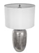 A & B Home Chrome/White Table Lamp-1
