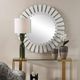 Uttermost® Miran White Glass Round Mirror-1