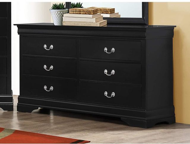 Coaster® Louis Philippe Black Queen Sleigh Panel Bed 4 Piece Set-3
