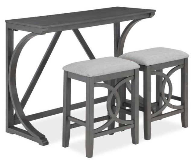 New Classic® Home Furnishings Bella 3-Piece Gray Counter Sofa Table Set-0