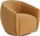 TOV Furniture Jordan Tan Velvet Swivel Accent Chair-0