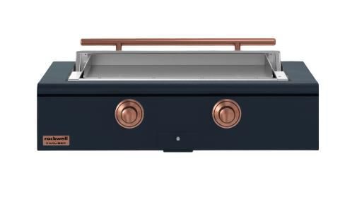 Caliber™ Rockwell Social 42" Juniper Built-In Liquid Propane Outdoor Griddle with Copper Hardware-0