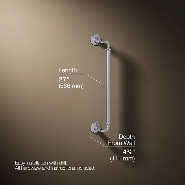 KOHLER® Artifacts® Polished Chrome 24" Grab Bar-2