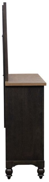 Liberty Furniture Americana Farmhouse Black Dresser and Mirror-3
