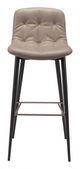 Zuo® Tangiers Taupe Set of 2 Bar Chairs-1