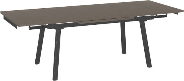 Amisco Customizable Lewis 90" Rectangular Extendable Table with 1" White Oak Veneer Top and 2 Leaves-1