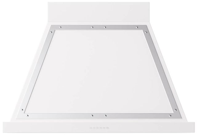 Ilve® Nostalgie II Noblesse 36" White Wall Mounted Range Hood with Chrome Trim-0