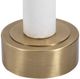 Uttermost® Portsmouth Glass Top Accent Table with Brushed Brass/White Base-4