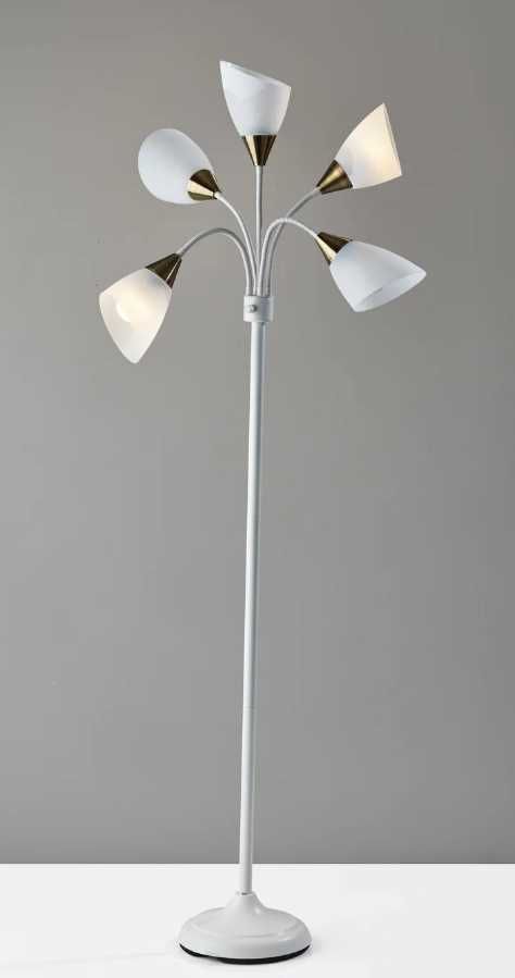Adesso® White 5-Light Floor Lamp-4