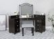 Furniture of America® Tracie 3-Piece Obsidian Gray Vanity Set-1