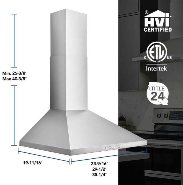 Broan® BWP1 Series 30" Stainless Steel Wall Mounted Range Hood-2