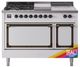 Ilve® Nostalgie II Noblesse 48'' Custom RAL Color Pro Style Dual Fuel Range with Burnished Trim-0