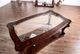 Furniture of America® Walworth Dark Oak Glass Insert Coffee Table-2