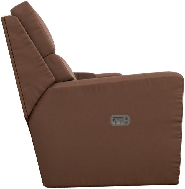 La-Z-Boy® Apollo Caramel Leather Power Reclining Loveseat with Console and Headrest-2