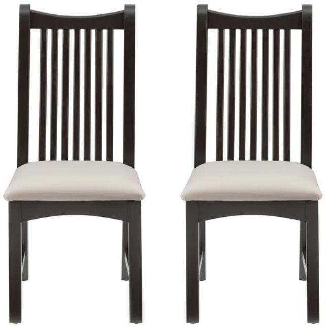 Linon Andy 2-Piece Black Upholstered Side Chair-3