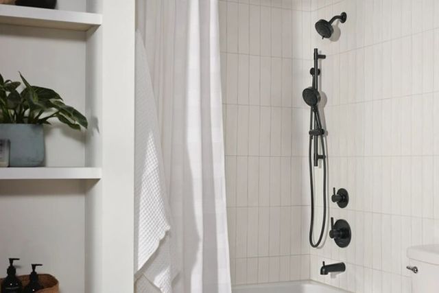 Peerless Precept® Matte Black Tub and Shower Trim Kit-2