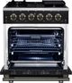 FORNO® Massimo Series Alta Qualita 30" Black Pro Style Gas Range-3