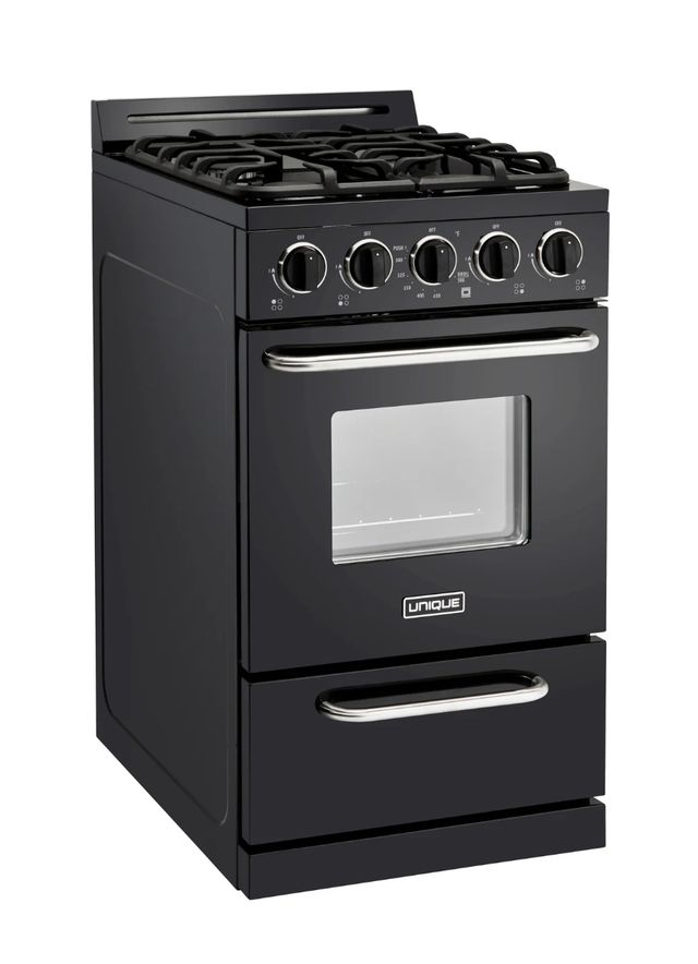 Unique Appliances 20" Black Classic Off Grid Freestanding Propane Range-2
