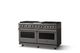 Viking® 5 Series 60" Damascus Gray Pro Style Dual Fuel (NG) Range with Polished Chrome Trim-2