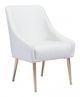 Zuo® Mira White/Gold Dining Chair-0