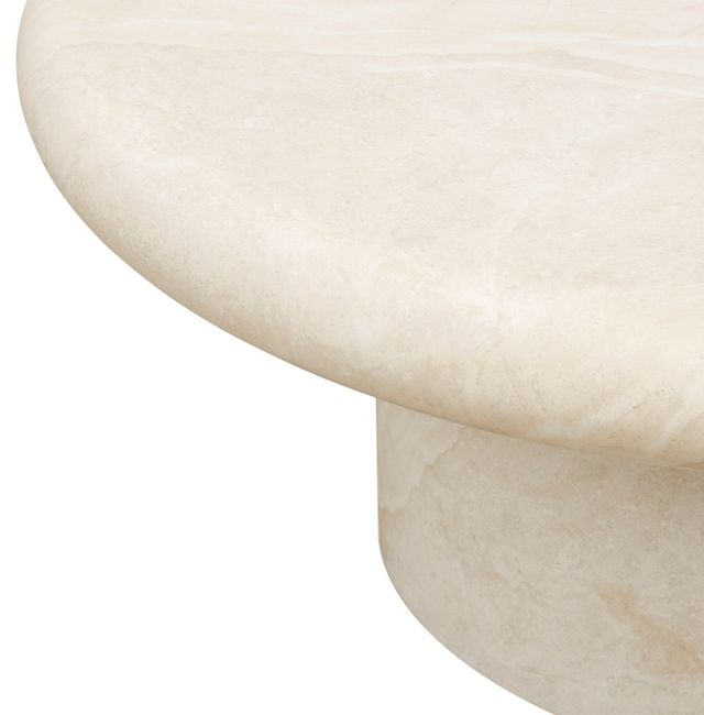 Sunset West Bazaar Travertino Hydro Dipped Beige Glass Fiber Reinforced Concrete Outdoor Coffee Table-1