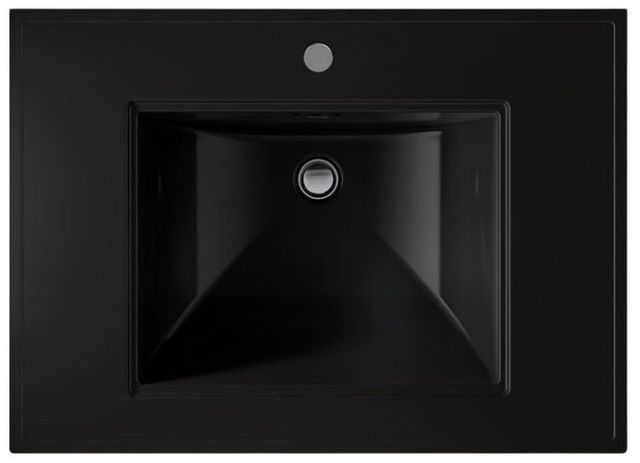 Kohler Memoirs® Stately Black 30.69" Pedestal/Console Table Bathroom Sink Single Hole-1