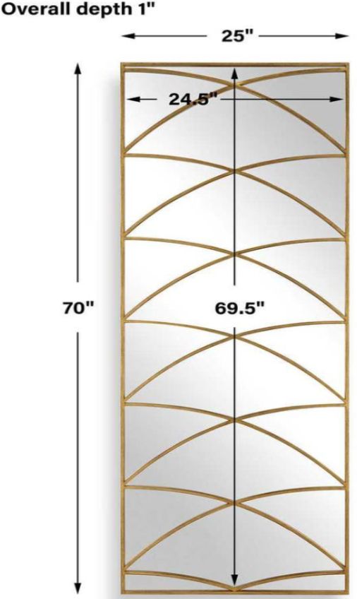 Uttermost® Crossed Up Gold Full Length Mirror-2