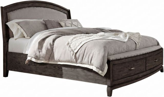Liberty Furniture Avalon 4-Piece Coffee Bean Queen Upholstered Bedroom Set  -1
