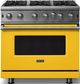 Viking® 5 Series 36" Daffodil Pro Style Liquid Propane Gas Range-0