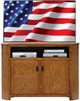 American Heartland Manufacturing Oak 57" Tall Corner TV Stand-1