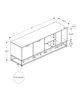 Monarch Specialties Inc. Black 72" Metal TV Stand with 2 Doors-2