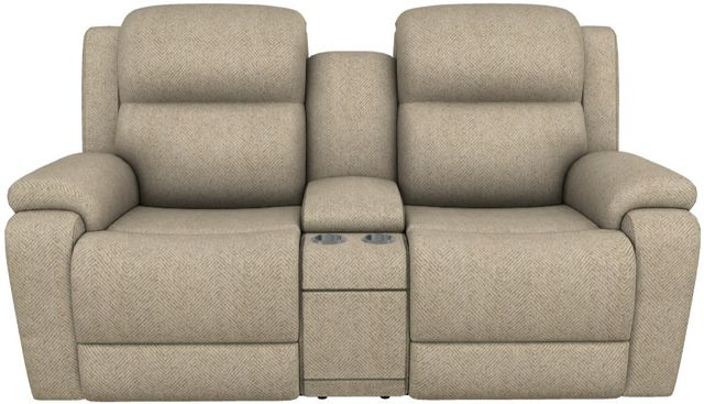 La-Z-Boy® Dorian Oatmeal Power Reclining Loveseat with Console, Headrest, and Lumbar-1