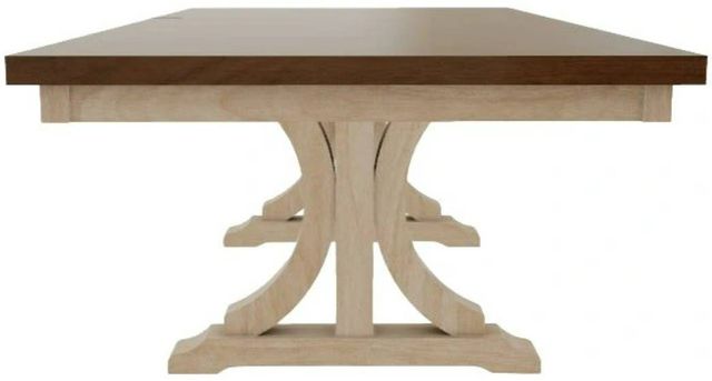 Mavin Customizable 42" x 60" Rectangular Plank Extendable Dining Table with 18" Leaf-2
