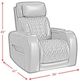 Elements International Prime Time P3 Jet Black Power Recliner with LED-2