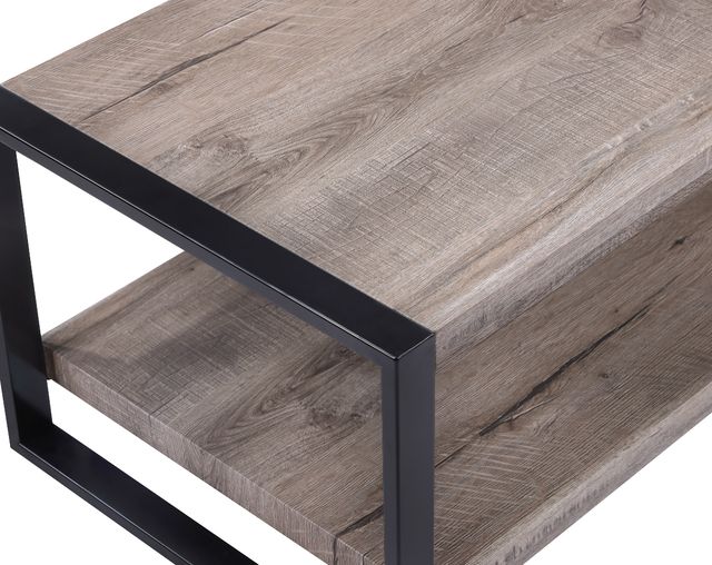 Crown Mark Mildred Gray Coffee Table with Black Frame-3