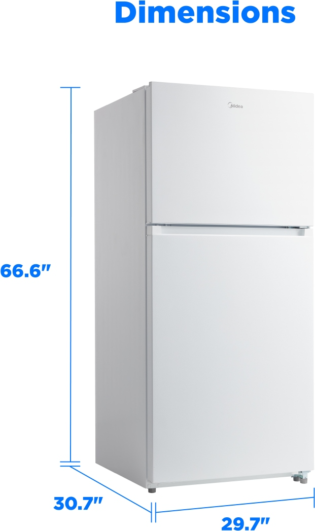 Midea® 18.0 Cu. Ft. White Top Freezer Refrigerator | Albert Lee
