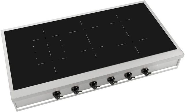 Ilve Nostalgie II 48” Stainless Steel Induction Rangetop with 6 Elements and Burnished Trim-2