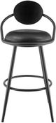 Armen Living Carnation Vintage Black Swivel Bar Stool-3