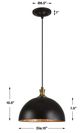 Uttermost® Placuna Bronze 1-Light Pendant-2