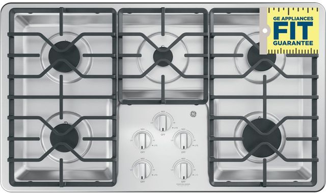 GE® 36" Stainless Steel Built-In Gas Cooktop-2