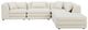 Moe's Home Collection Lowtide 5-Piece Warm White Sectional with Ottoman-1