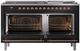 Ilve® Nostalgie II Series 60" Glossy Black Pro Style Dual Fuel Range-1