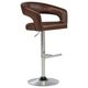 Coaster® Travia Cocoa Brown Upholstered Adjustable Bar Stool-0