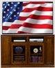 American Heartland Manufacturing Oak 66" Tall TV Stand-1