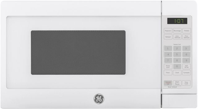 GE® 0.7 Cu. Ft. White Countertop Microwave