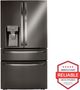 LG 36 in. 29.5 Cu. Ft. PrintProof™ Black Stainless Steel Smart Wi-Fi Enabled French Door Refrigerator with CraftIce™-1