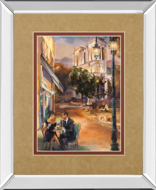 Classy Art Twilight Time in Paris by Marilyn Hageman Mirror Framed Wall Art-0